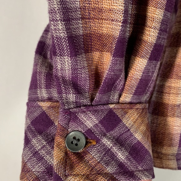 Woolrich Purple & Orange Plaid Flannel Button Down Shirt - Picture 7 of 10